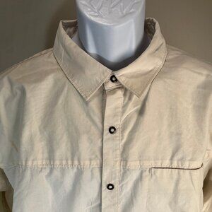 5.11 Tactical Series Men's solid ivory snap button long sleeve shirt Large L EUC